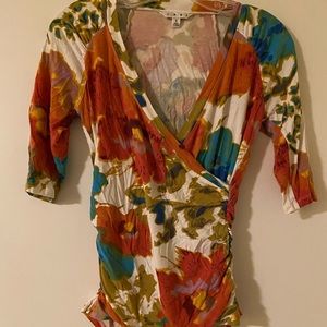 CAbi 309 print wrap rouched sides